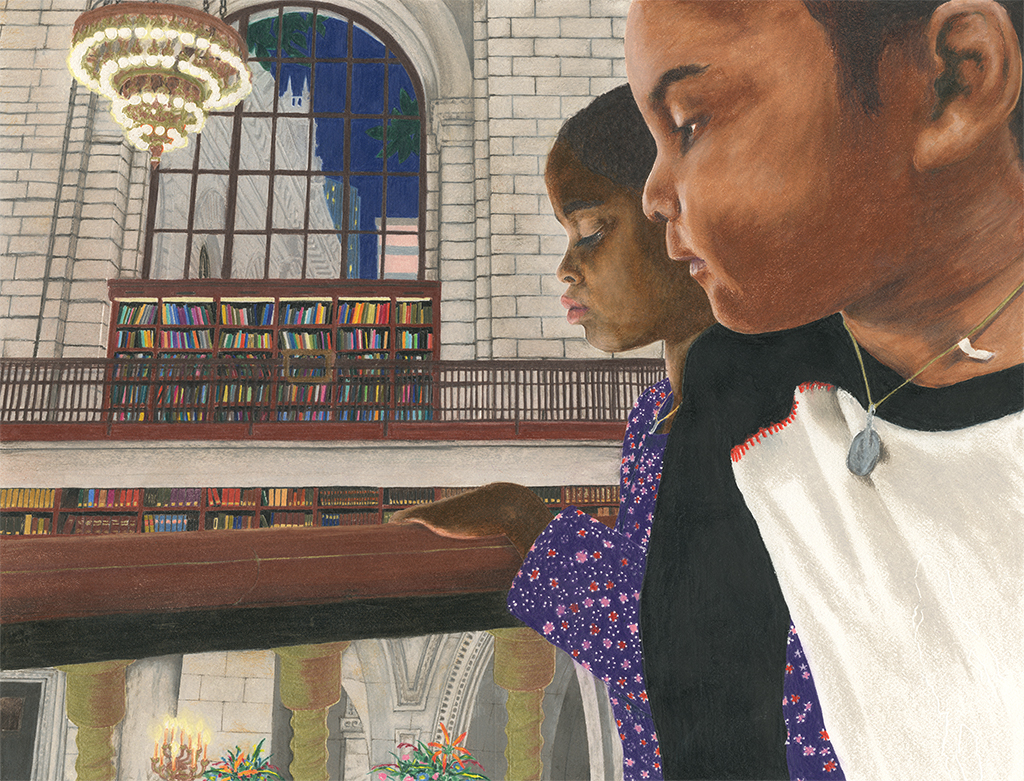 color pencil illustration from Party -  A Mystery