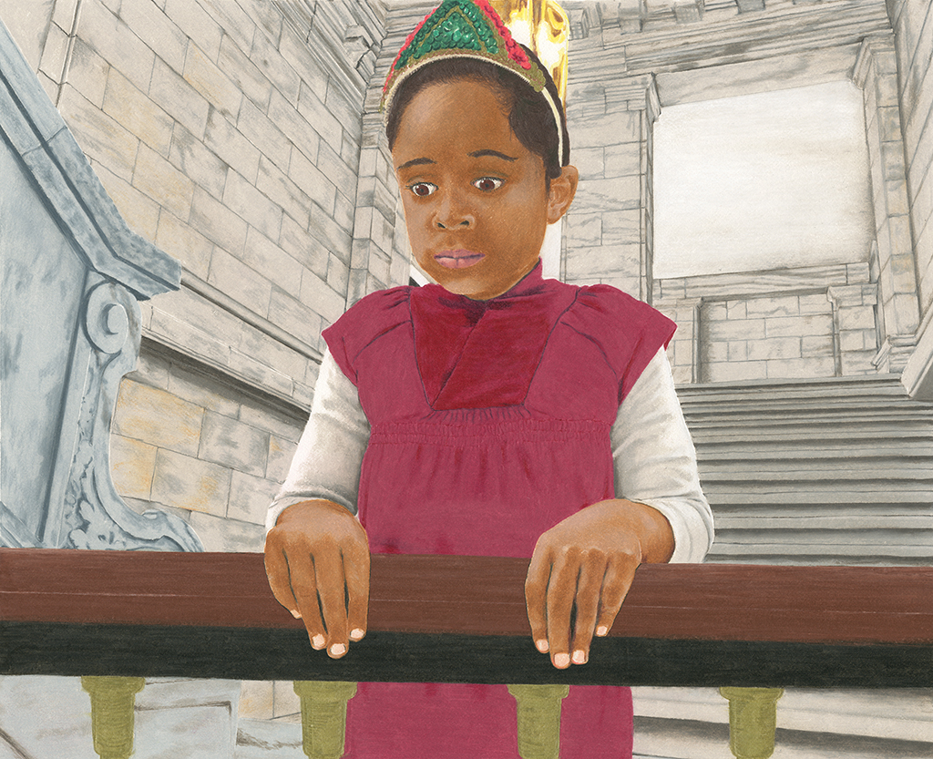 color pencil illustration from Party -  A Mystery