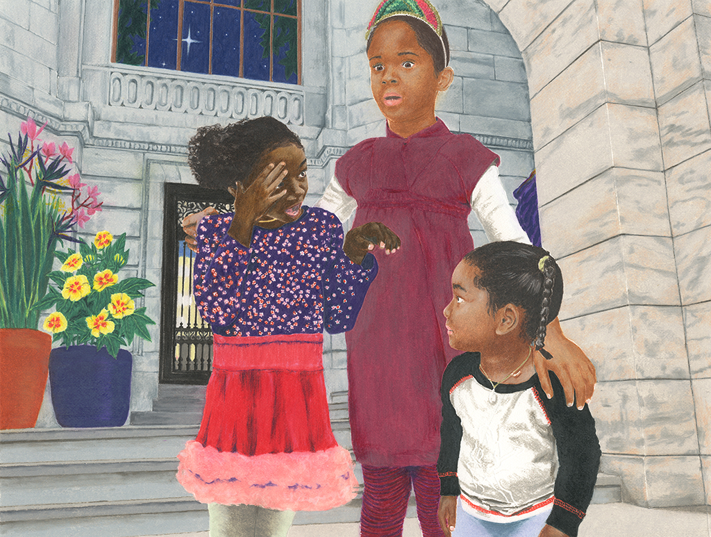 color pencil illustration from Party -  A Mystery